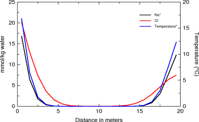 Advective and diffusive transport of heat and solutes